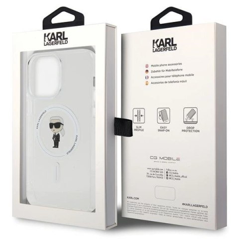 Etui Karl Lagerfeld IML Ikonik MagSafe na iPhone 15 Pro Max - przezroczyste Etui Karl Lagerfeld IML Ikonik MagSafe na iPhone 15 Pro Max - przezroczyste