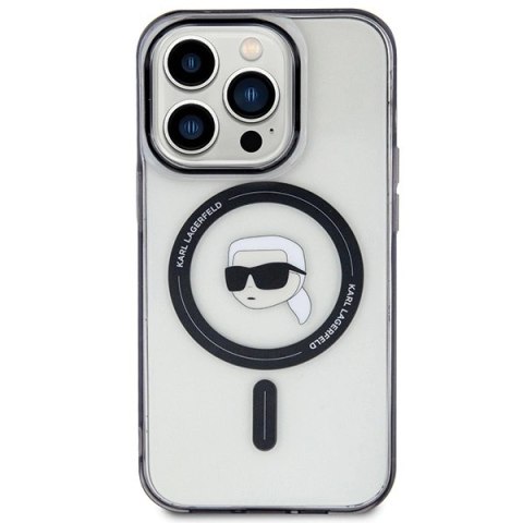 Etui Karl Lagerfeld IML Karl's Head MagSafe na iPhone 15 Pro - przezroczyste Etui Karl Lagerfeld IML Karl's Head MagSafe na iPhone 15 Pro - przezroczyste