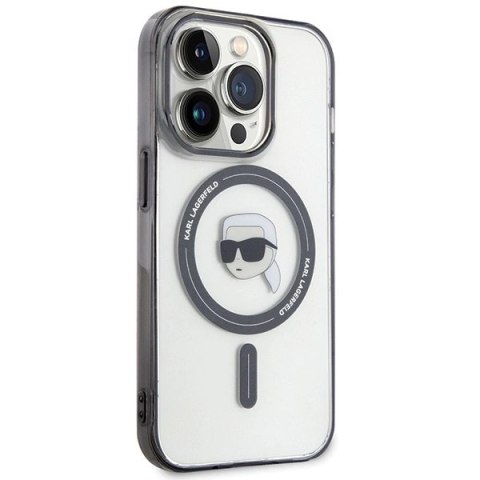 Etui Karl Lagerfeld IML Karl's Head MagSafe na iPhone 15 Pro - przezroczyste Etui Karl Lagerfeld IML Karl's Head MagSafe na iPhone 15 Pro - przezroczyste