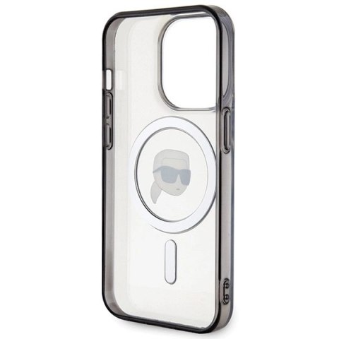 Etui Karl Lagerfeld IML Karl's Head MagSafe na iPhone 15 Pro - przezroczyste Etui Karl Lagerfeld IML Karl's Head MagSafe na iPhone 15 Pro - przezroczyste