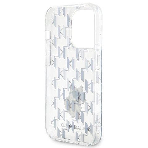 Etui Karl Lagerfeld Monogram Choupette na iPhone 15 Pro - przeroczyste Etui Karl Lagerfeld Monogram Choupette na iPhone 15 Pro - przeroczyste