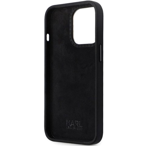 Etui Karl Lagerfeld Silicone Choupette Metal Pin na iPhone 13 Pro / iPhone 13 - czarne Etui Karl Lagerfeld Silicone Choupette Metal Pin na iPhone 13 Pro / iPhone 13 - czarne