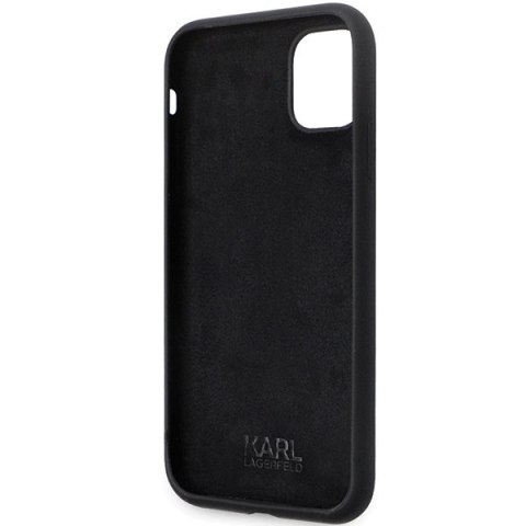 Etui Karl Lagerfeld Silicone Ikonik Metal Pin na iPhone 11 / Xr - czarne Etui Karl Lagerfeld Silicone Ikonik Metal Pin na iPhone 11 / Xr - czarne
