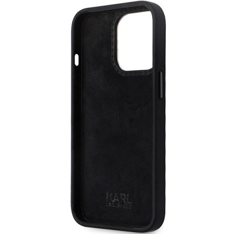Etui Karl Lagerfeld Silicone Ikonik Metal Pin na iPhone 14 Pro Max - czarne Etui Karl Lagerfeld Silicone Ikonik Metal Pin na iPhone 14 Pro Max - czarne