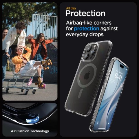 Etui Spigen Ultra Hybrid Mag z MagSafe na iPhone 15 Pro - przezroczysto-szare Etui Spigen Ultra Hybrid Mag z MagSafe na iPhone 15 Pro - przezroczysto-szare