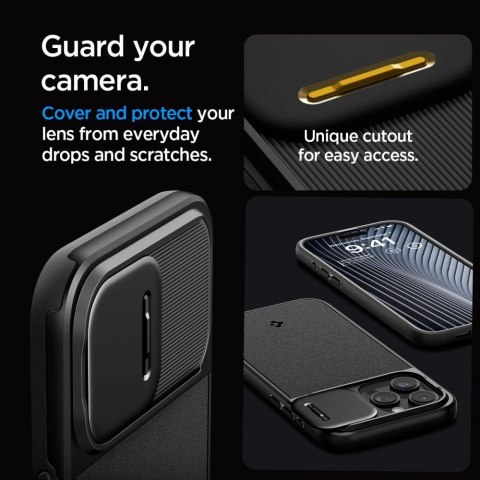 Etui Spigen Optik Armor Mag z MagSafe na iPhone 15 Pro Max - czarne