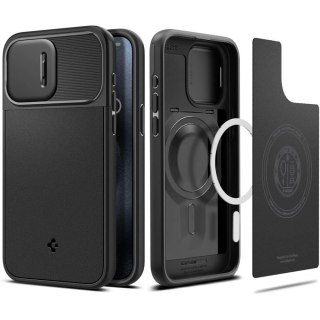 Etui Spigen Optik Armor Mag z MagSafe na iPhone 15 Pro - czarne
