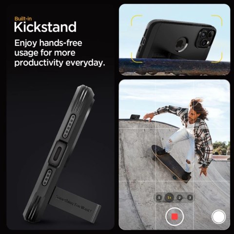 Etui Spigen Tough Armor MagSafe na iPhone 15 Pro - czarne