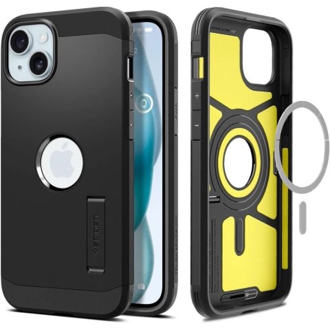 Etui Spigen Tough Armor MagSafe na iPhone 15 - czarne Etui Spigen Tough Armor MagSafe na iPhone 15 - czarne