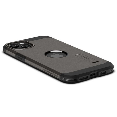 Etui Spigen Tough Armor MagSafe z podstawką na iPhone 15 Plus - metaliczny szary Etui Spigen Tough Armor MagSafe z podstawką na iPhone 15 Plus - metaliczny szary