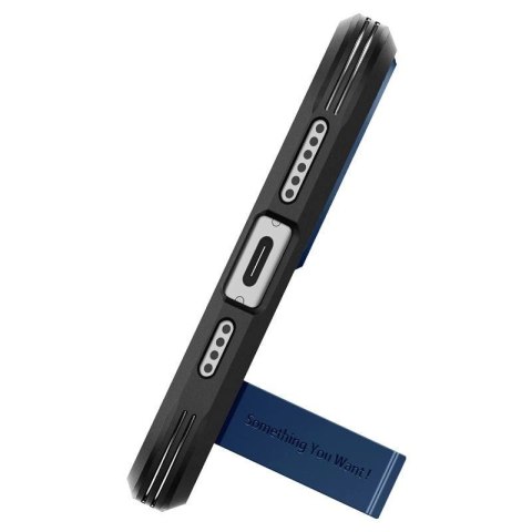 Etui Spigen Tough Armor MagSafe z podstawką na iPhone 15 Plus - niebieskie Etui Spigen Tough Armor MagSafe z podstawką na iPhone 15 Plus - niebieskie