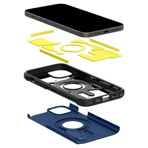 Etui Spigen Tough Armor MagSafe z podstawką na iPhone 15 Plus - niebieskie Etui Spigen Tough Armor MagSafe z podstawką na iPhone 15 Plus - niebieskie
