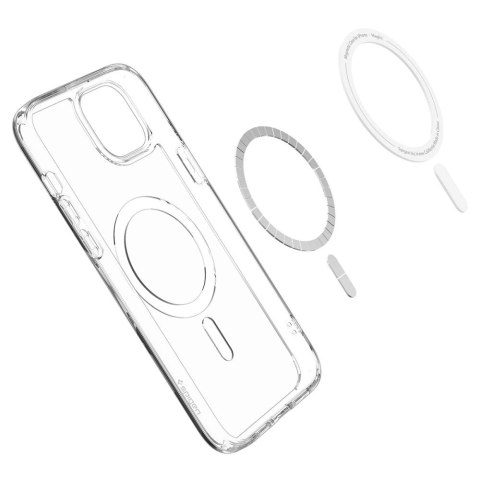 Etui Spigen Ultra Hybrid Mag z MagSafe na iPhone 15 Plus - białe