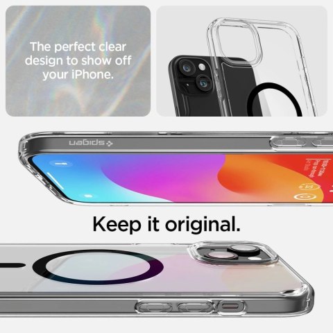 Etui Spigen Ultra Hybrid Mag z MagSafe na iPhone 15 - czarne Etui Spigen Ultra Hybrid Mag z MagSafe na iPhone 15 - czarne