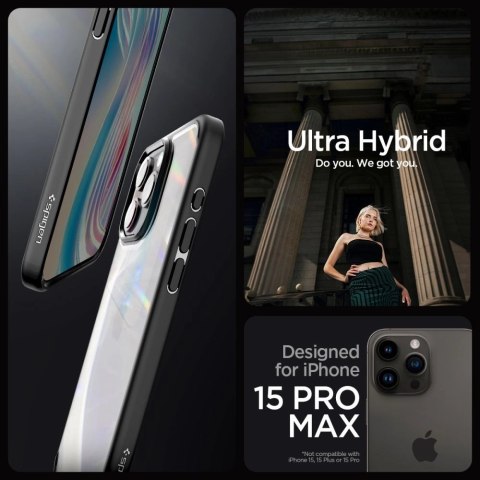Etui Spigen Ultra Hybrid na iPhone 15 Pro Max - czarny mat