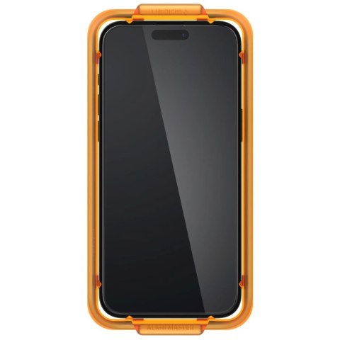 Szkło hartowane Spigen ALM Glass FC na iPhone 15 Pro Max - czarne 2 szt.