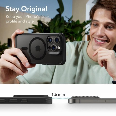 Etui ESR Classic Hybrid Halolock z MagSafe na iPhone 15 Pro - przezroczysto-czarne Etui ESR Classic Hybrid Halolock z MagSafe na iPhone 15 Pro - przezroczysto-czarne