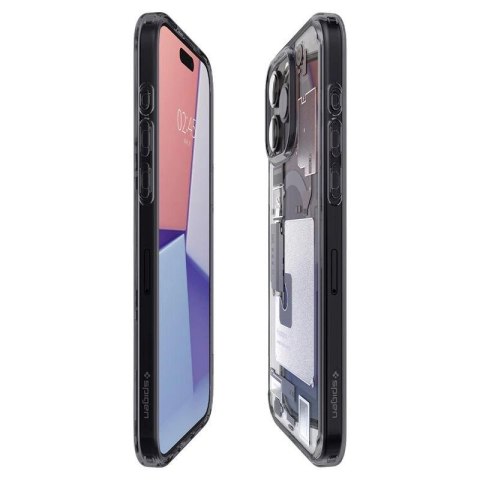 Etui Spigen Ultra Hybrid Mag z MagSafe na iPhone 15 Pro Max - ciemnoszare (wzór Zero One) Etui Spigen Ultra Hybrid Mag z MagSafe na iPhone 15 Pro Max - ciemnoszare (wzór Zero One)