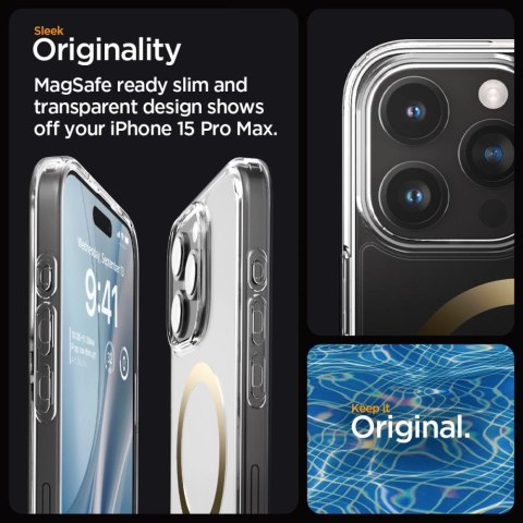 Etui Spigen Ultra Hybrid Mag z MagSafe na iPhone 15 Pro Max - złote Etui Spigen Ultra Hybrid Mag z MagSafe na iPhone 15 Pro Max - złote