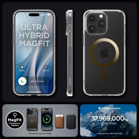 Etui Spigen Ultra Hybrid Mag z MagSafe na iPhone 15 Pro Max - złote Etui Spigen Ultra Hybrid Mag z MagSafe na iPhone 15 Pro Max - złote
