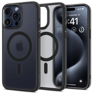 Etui Spigen Ultra Hybrid Mag z MagSafe na iPhone 15 Pro - przezroczysto-czarne