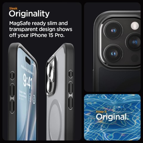 Etui Spigen Ultra Hybrid Mag z MagSafe na iPhone 15 Pro - przezroczysto-czarne Etui Spigen Ultra Hybrid Mag z MagSafe na iPhone 15 Pro - przezroczysto-czarne