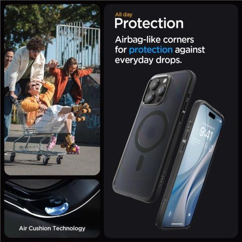 Etui Spigen Ultra Hybrid Mag z MagSafe na iPhone 15 Pro - przezroczysto-czarne Etui Spigen Ultra Hybrid Mag z MagSafe na iPhone 15 Pro - przezroczysto-czarne
