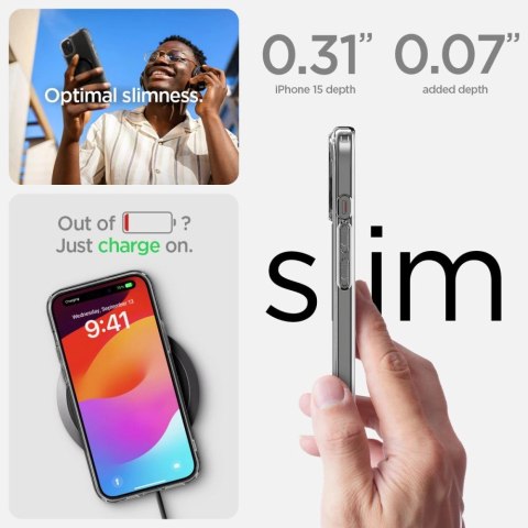 Etui Spigen Ultra Hybrid Mag z MagSafe na iPhone 15 - czarne Etui Spigen Ultra Hybrid Mag z MagSafe na iPhone 15 - czarne