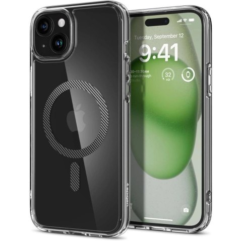 Etui Spigen Ultra Hybrid Mag z MagSafe na iPhone 15 - szare Etui Spigen Ultra Hybrid Mag z MagSafe na iPhone 15 - szare