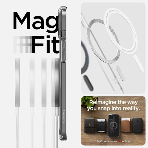 Etui Spigen Ultra Hybrid Mag z MagSafe na iPhone 15 - szare Etui Spigen Ultra Hybrid Mag z MagSafe na iPhone 15 - szare