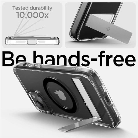 Etui Spigen Ultra Hybrid S MagSafe z podstawką do iPhone 15 Plus - czarne