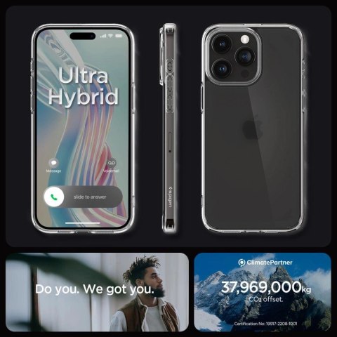 Etui Spigen Ultra Hybrid na iPhone 15 Pro - przezroczysto-matowe Etui Spigen Ultra Hybrid na iPhone 15 Pro - przezroczysto-matowe