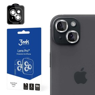 Osłona aparatu 3mk Lens Protection Pro na iPhone 15 Plus - srebrna