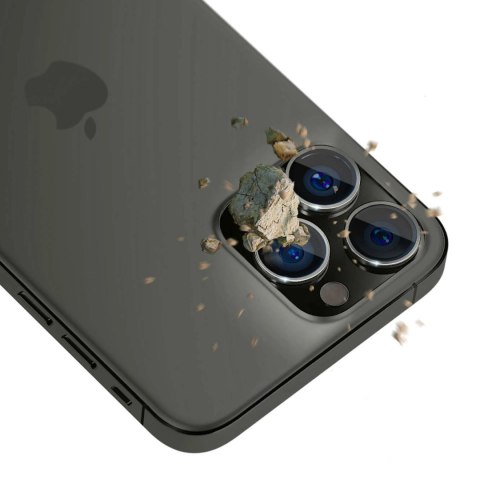 Osłona aparatu 3mk Lens Protection Pro na iPhone 15 Pro - srebrna
