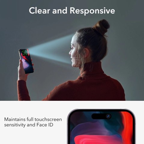 Szkło hartowane ESR Tempered Glass Privacy na iPhone 15 Pro Max Szkło hartowane ESR Tempered Glass Privacy na iPhone 15 Pro Max