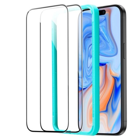 Szkło hartowane ESR Tempered Glass na iPhone 15 - czarne 2 szt.