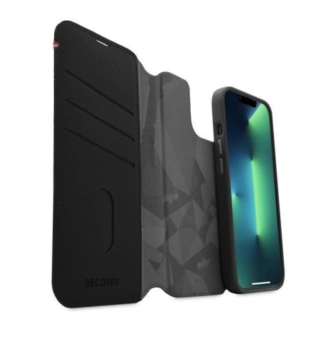 Etui Decoded Detachable Wallet Case skórzane z MagSafe z klapką do iPhone 14 Plus - czarne Etui Decoded Detachable Wallet Case skórzane z MagSafe z klapką do iPhone 14 Plus - czarne