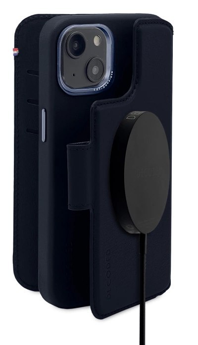 Etui Decoded Detachable Wallet Case skórzane z MagSafe z klapką do iPhone 14 Plus - granatowe Etui Decoded Detachable Wallet Case skórzane z MagSafe z klapką do iPhone 14 Plus - granatowe