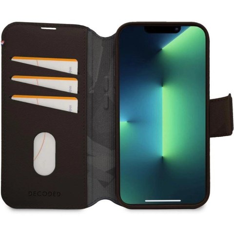 Etui Decoded Detachable Wallet Case skórzane z MagSafe z klapką do iPhone 14 Pro Max - brązowe Etui Decoded Detachable Wallet Case skórzane z MagSafe z klapką do iPhone 14 Pro Max - brązowe