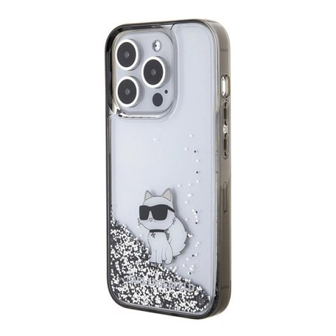 Etui Karl Lagerfeld Liquid Glitter Choupette do iPhone 15 Pro Max - przezroczyste Etui Karl Lagerfeld Liquid Glitter Choupette do iPhone 15 Pro Max - przezroczyste