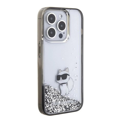Etui Karl Lagerfeld Liquid Glitter Choupette do iPhone 15 Pro Max - przezroczyste Etui Karl Lagerfeld Liquid Glitter Choupette do iPhone 15 Pro Max - przezroczyste