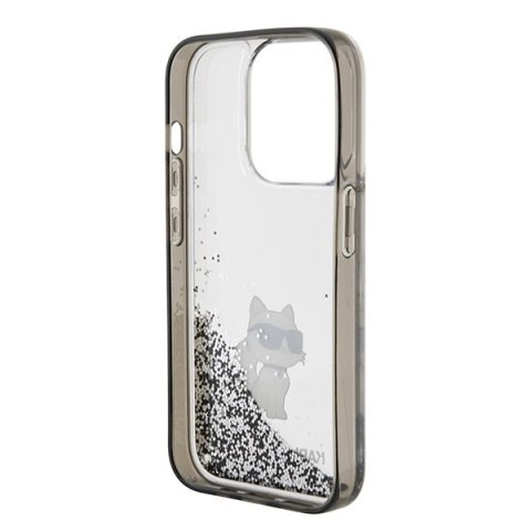 Etui Karl Lagerfeld Liquid Glitter Choupette do iPhone 15 Pro Max - przezroczyste Etui Karl Lagerfeld Liquid Glitter Choupette do iPhone 15 Pro Max - przezroczyste