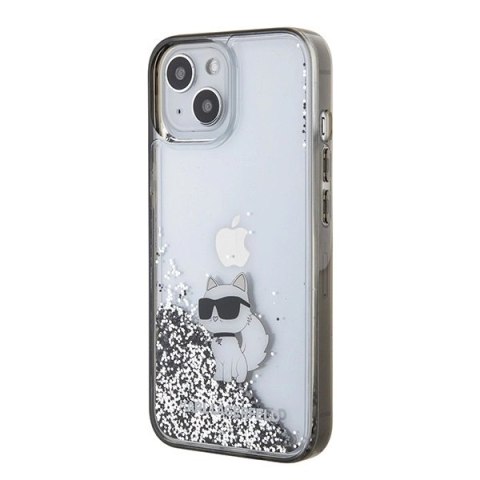 Etui Karl Lagerfeld Liquid Glitter Choupette do iPhone 15 - przezroczyste Etui Karl Lagerfeld Liquid Glitter Choupette do iPhone 15 - przezroczyste