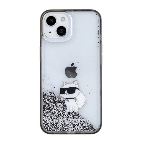 Etui Karl Lagerfeld Liquid Glitter Choupette do iPhone 15 - przezroczyste Etui Karl Lagerfeld Liquid Glitter Choupette do iPhone 15 - przezroczyste
