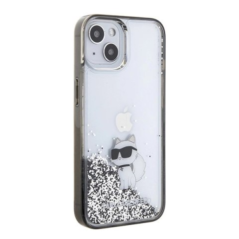 Etui Karl Lagerfeld Liquid Glitter Choupette do iPhone 15 - przezroczyste Etui Karl Lagerfeld Liquid Glitter Choupette do iPhone 15 - przezroczyste