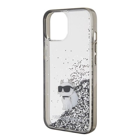 Etui Karl Lagerfeld Liquid Glitter Choupette do iPhone 15 - przezroczyste Etui Karl Lagerfeld Liquid Glitter Choupette do iPhone 15 - przezroczyste