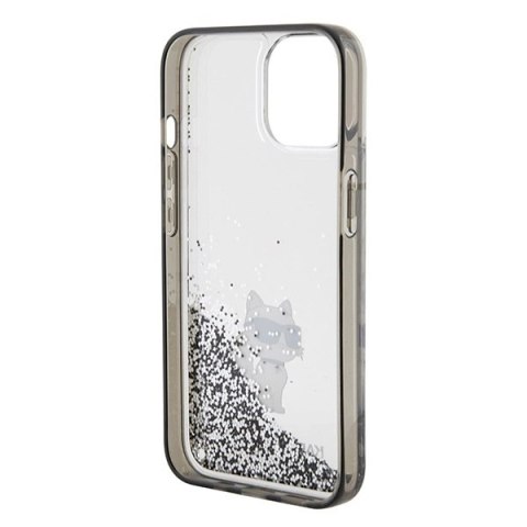 Etui Karl Lagerfeld Liquid Glitter Choupette do iPhone 15 - przezroczyste Etui Karl Lagerfeld Liquid Glitter Choupette do iPhone 15 - przezroczyste