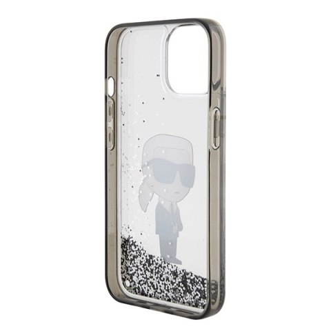 Etui Karl Lagerfeld Liquid Glitter Ikonik do iPhone 15 - przezroczyste Etui Karl Lagerfeld Liquid Glitter Ikonik do iPhone 15 - przezroczyste