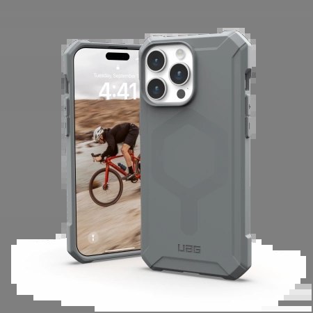 Etui UAG Essential Armor MagSafe do iPhone 15 Pro Max - srebrny Etui UAG Essential Armor MagSafe do iPhone 15 Pro Max - srebrny