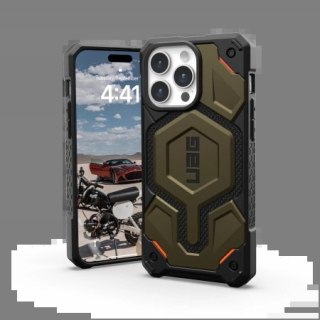 Etui UAG Monarch Pro z MagSafe do iPhone 15 Pro Max - zielony kevlar